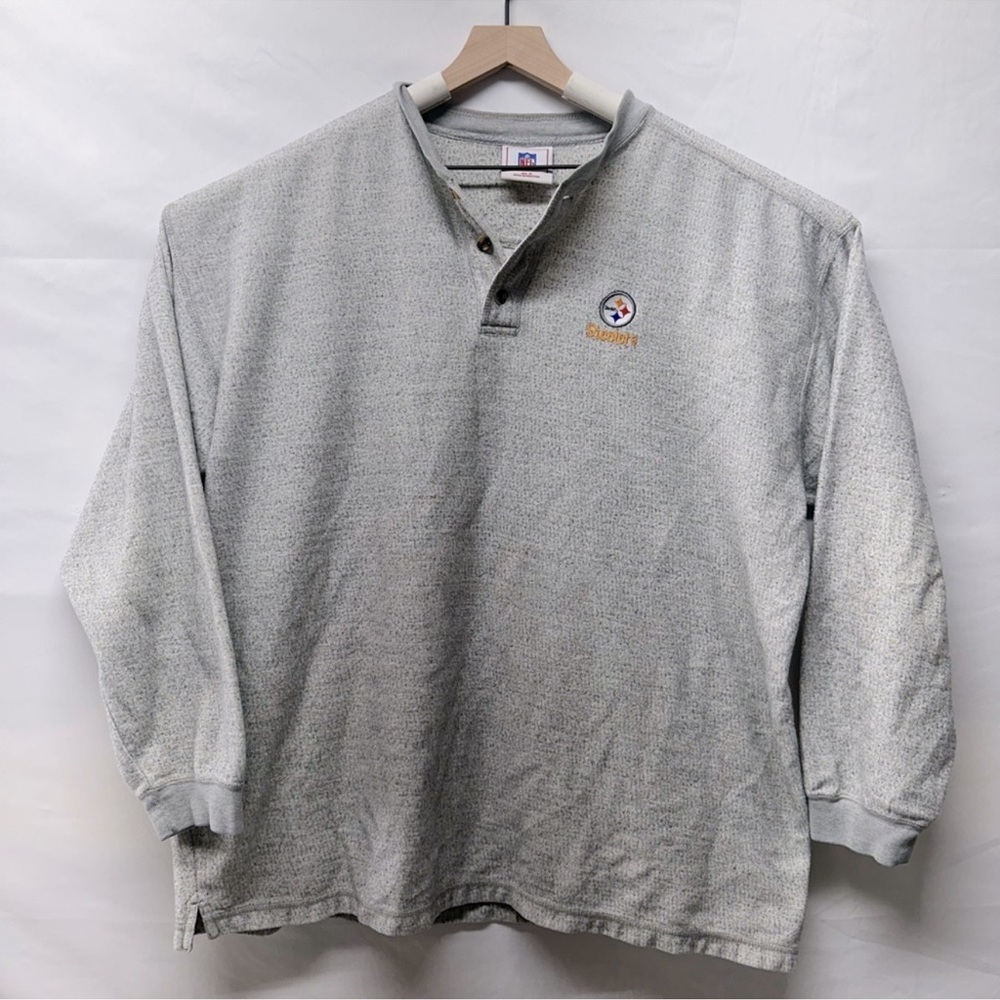 Vintage NFL Team Apparel Pittsburgh Steelers Quarter-Button Pullover Streetwear